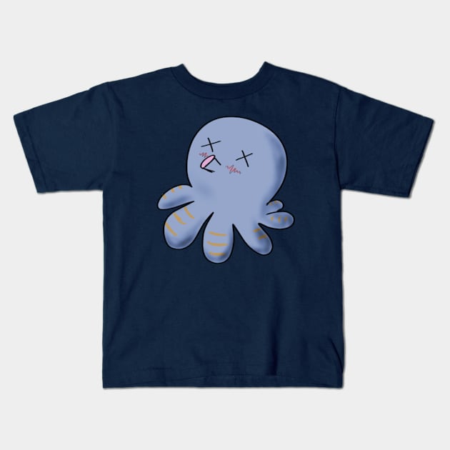 Cute Giant Octopus Kids T-Shirt by ZNEVA